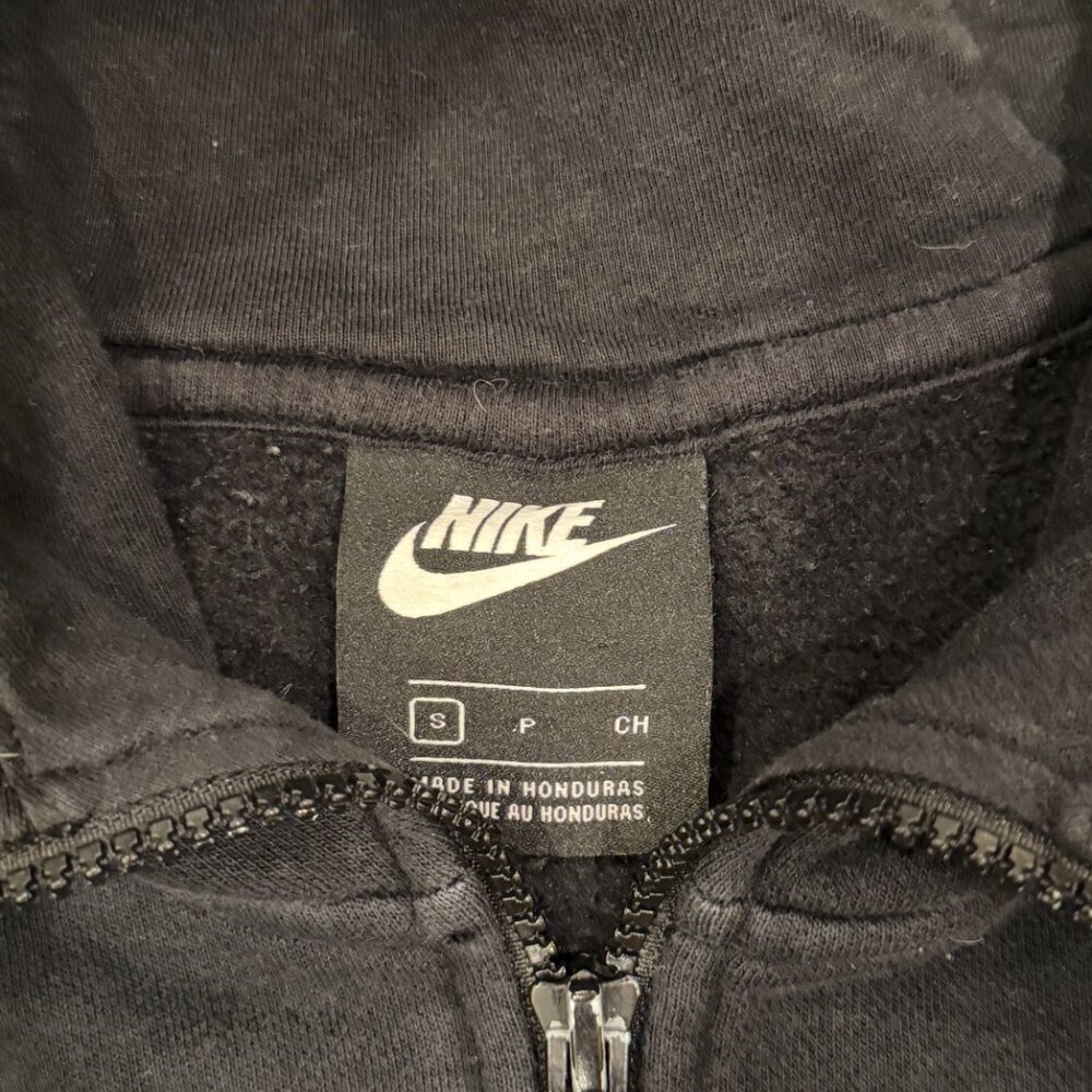 Nike Women’s Full Zip Hoodie Black Gold Embroidered Swoosh Size S - Picture 3 of 9